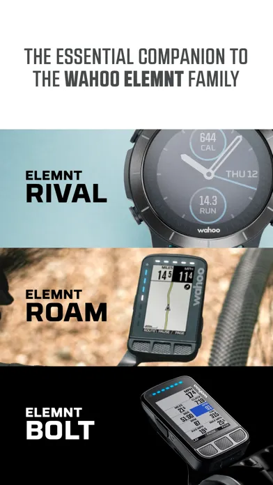 Tangkapan layar Wahoo ELEMNT Companion